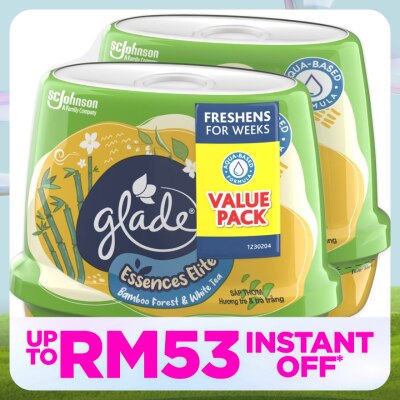 GLADE Essences Elite Bamboo Forest & White Tea 180gm x2