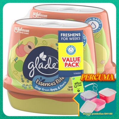 GLADE - Essences Elite Crisp Green Apple & Peach 180gm x2