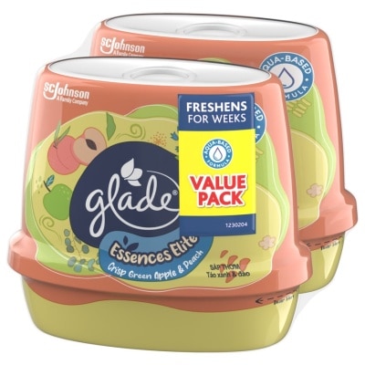 GLADE Essences Elite Crisp Green Apple & Peach 180gm x2