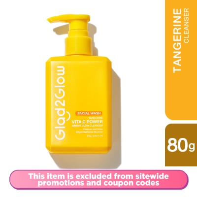 GLAD2GLOW Tangerine Vita C Power Bright Glow Cleanser 80g