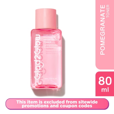 GLAD2GLOW Pomegranate Niacinamide Brightening Toner 80ml