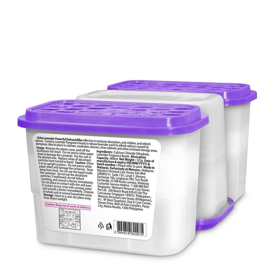 Dehumidifier Lavender 3x800ML