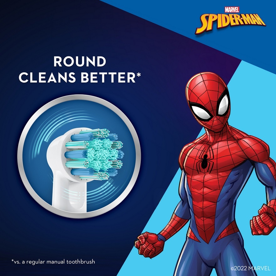 Kids Spiderman Replacement Brush Head 2s image