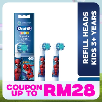 ORAL-B Kids Spiderman Replacement Brush Head 2s