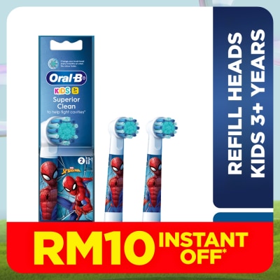 ORAL-B Kids Spiderman Replacement Brush Head 2s