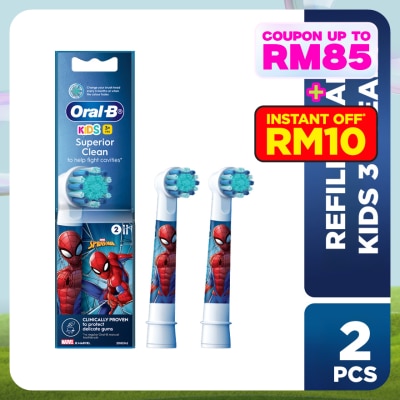 ORAL-B Kids Spiderman Replacement Brush Head 2s