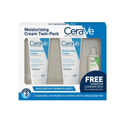 CeraVe Moisturising Cream Twin-Pack 177ml + GWP