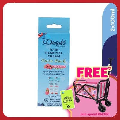 DIMPLES Hair Removal Cream Rose Twin Pack 100ml x 2