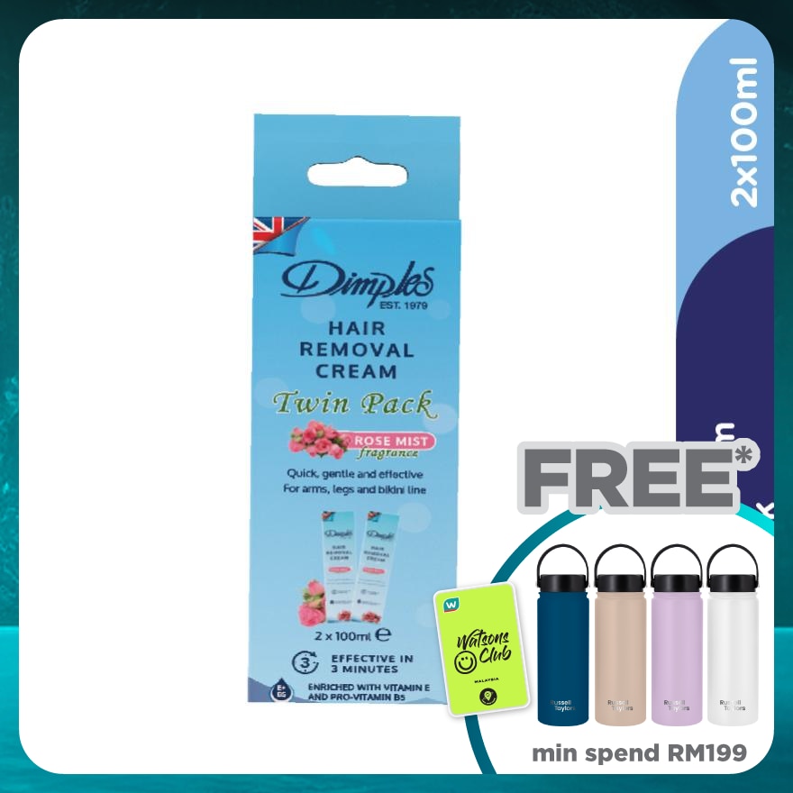 Hair Removal Cream Rose Twin Pack 100ml x 2