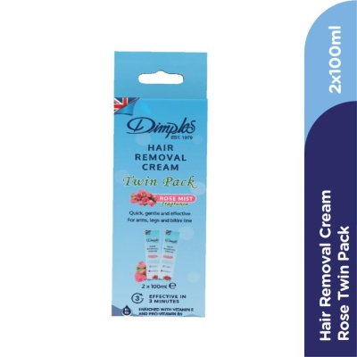 DIMPLES - Hair Removal Cream Rose Twin Pack 100ml x 2