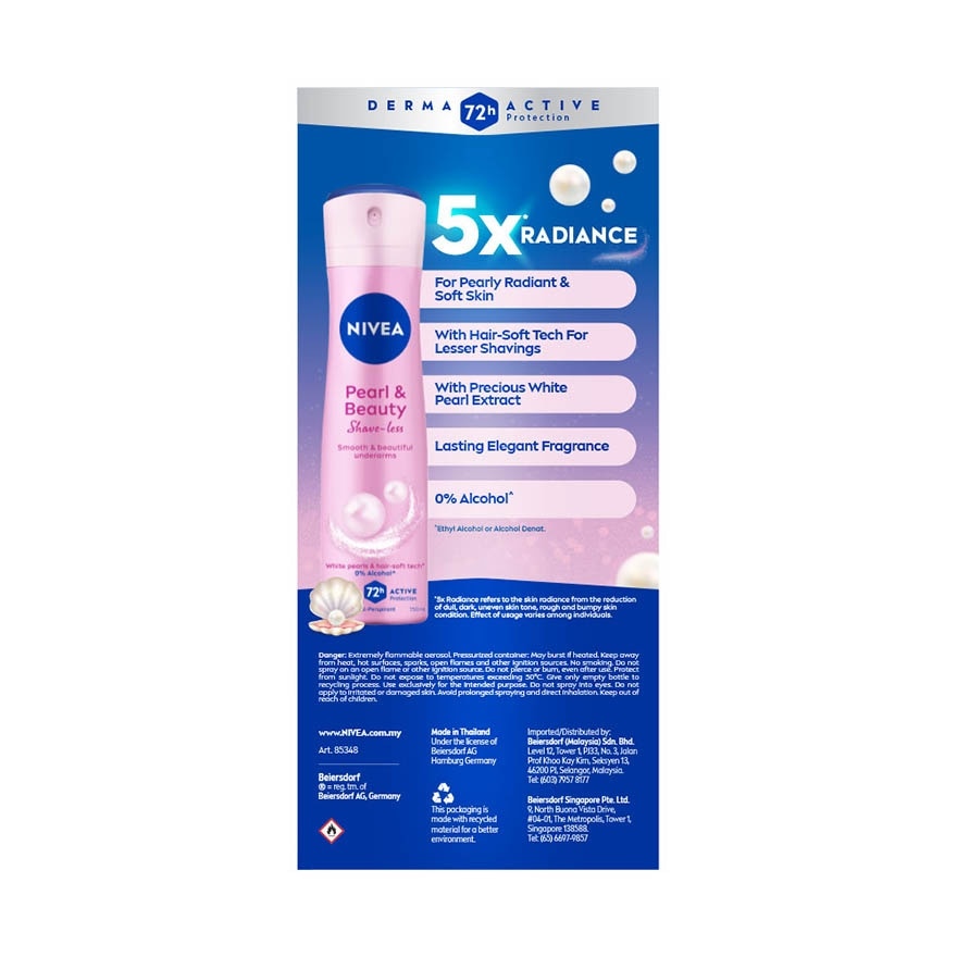 Deo Female Pearl & Beauty Shaveless Spray 2 x 150ML
