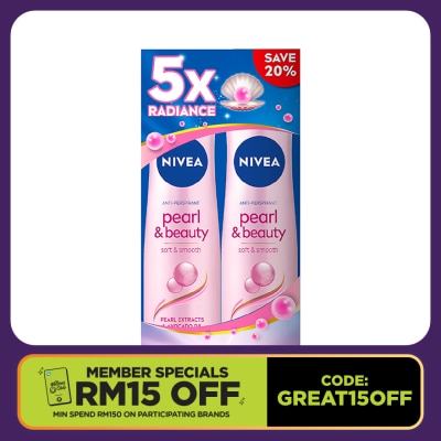 NIVEA Deo Female Pearl & Beauty Shaveless Spray 2 x 150ML