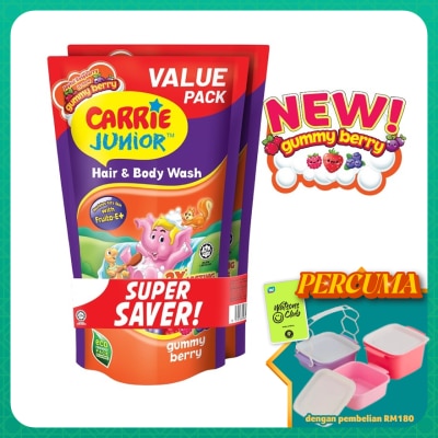 CARRIE JUNIOR - Hair & Body Wash Gummy Berry 2x500g
