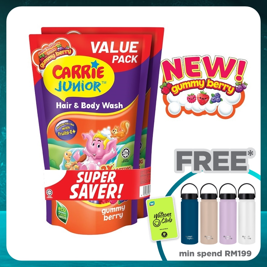 Hair & Body Wash Gummy Berry 2x500g