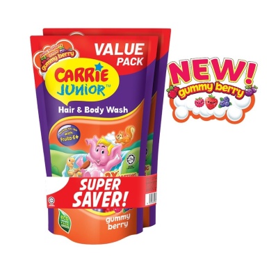 CARRIE JUNIOR - Hair & Body Wash Gummy Berry 2x500g