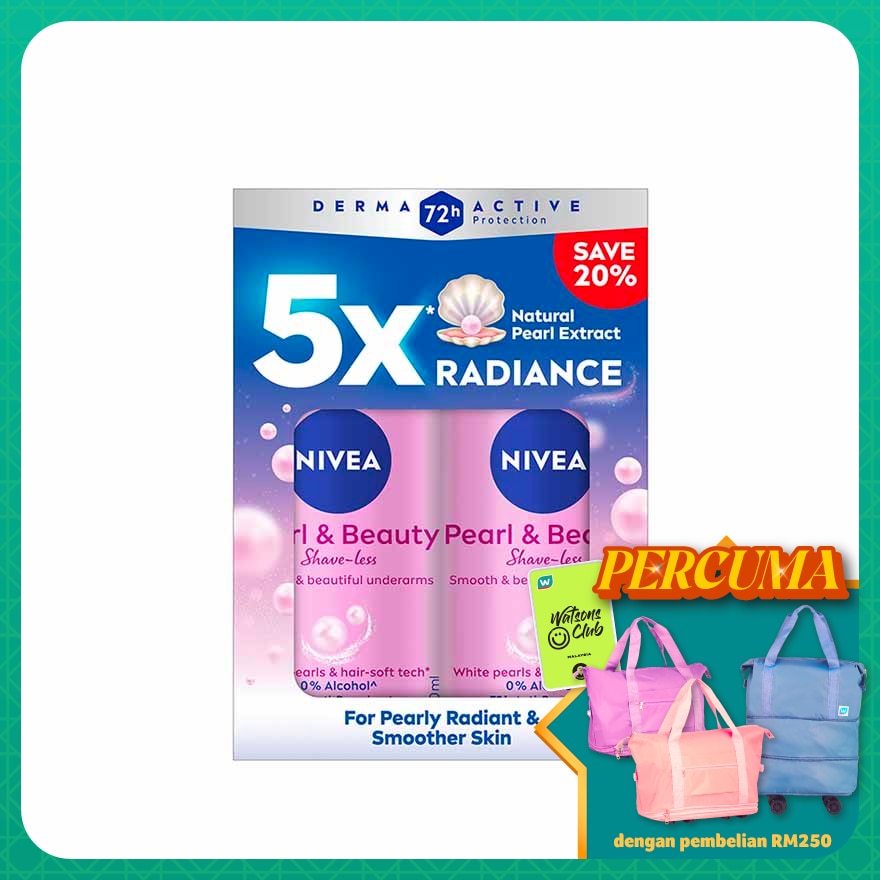 Deodorant Female Pearl & Beauty Shaveless Roll On 2 x 50ml