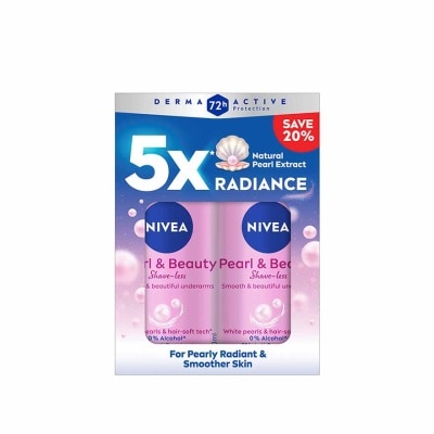 NIVEA - Deodorant Female Pearl & Beauty Shaveless Roll On 2 x 50ml