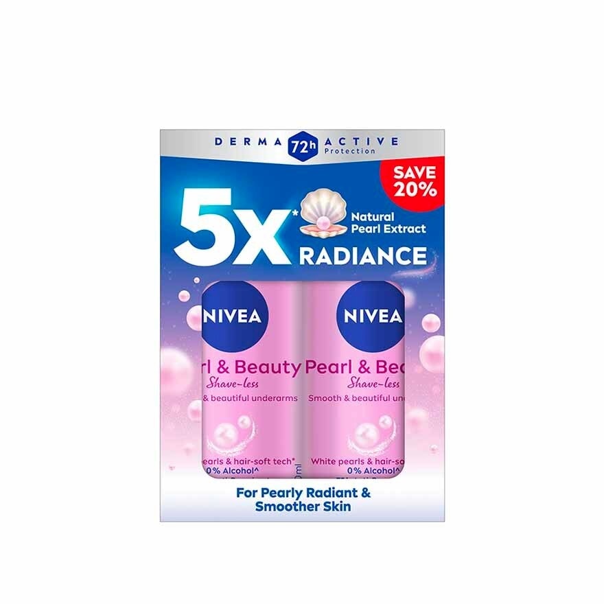 Deodorant Female Pearl & Beauty Shaveless Roll On 2 x 50ml