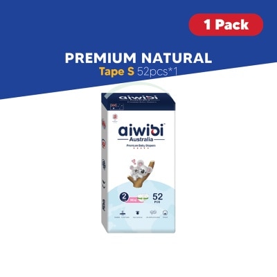 AIWIBI Baby Premium Natural Diapers Tape S 52s