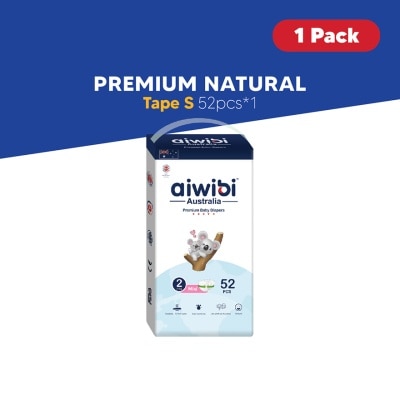 AIWIBI Baby Premium Natural Diapers Tape S 52s