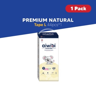 AIWIBI Baby Premium Natural Diapers Tape L 44s