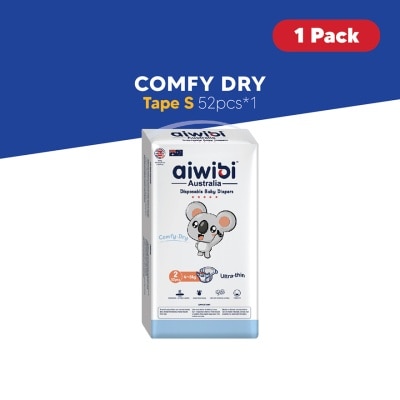 AIWIBI Baby Comfy Dry Diapers Tape S 52s