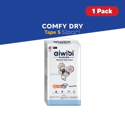 AIWIBI Baby Comfy Dry Diapers Tape S 52s