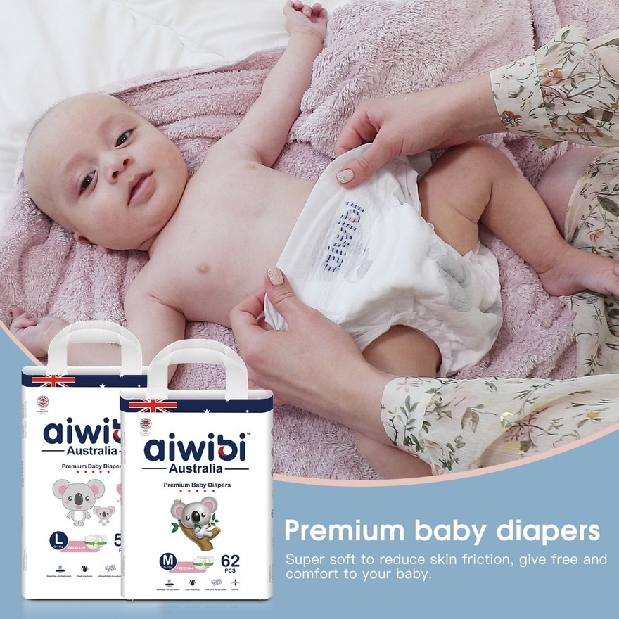 Baby Premium Natural Diapers Tape M 48s