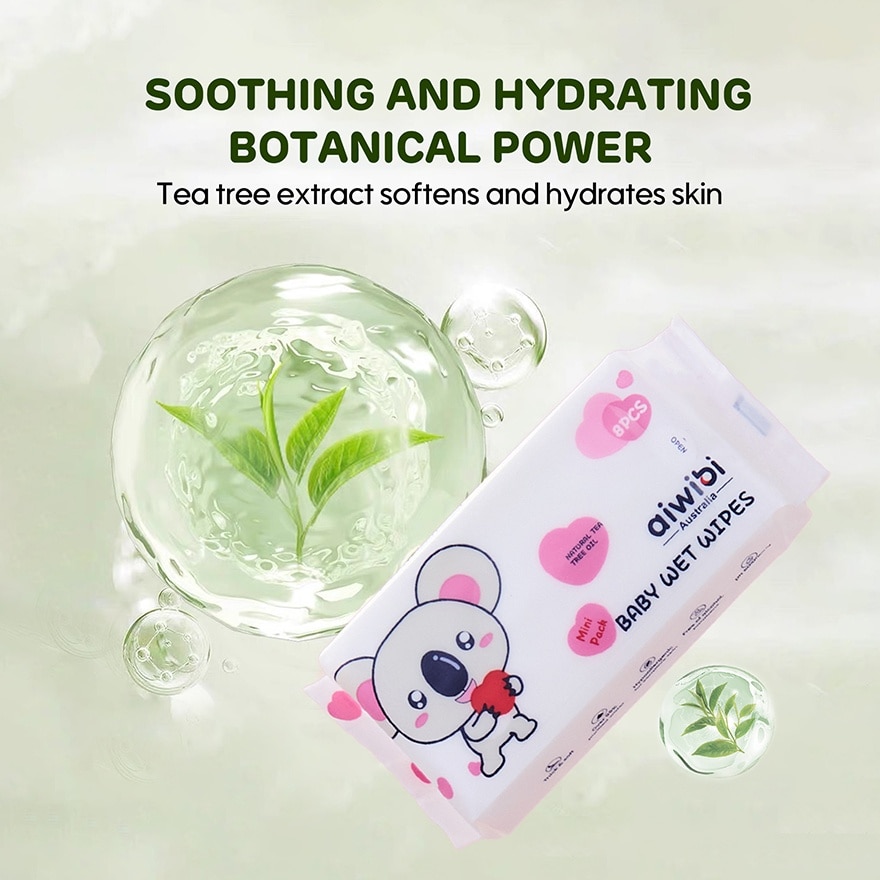 Baby Travel Mini Water Wipes (64's x 1Pack)