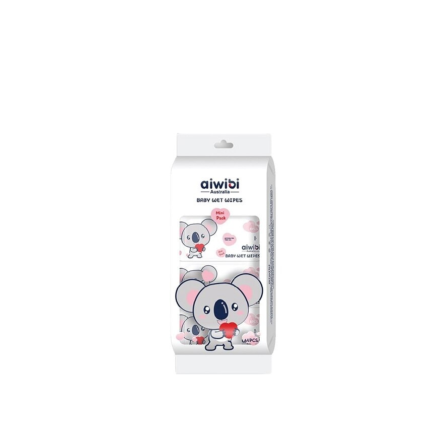 Baby Travel Mini Water Wipes (64's x 1Pack)