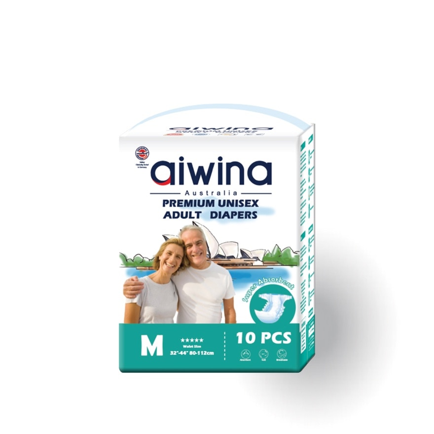 Adult Premium Diapers Tape M 10's (1 Pack)