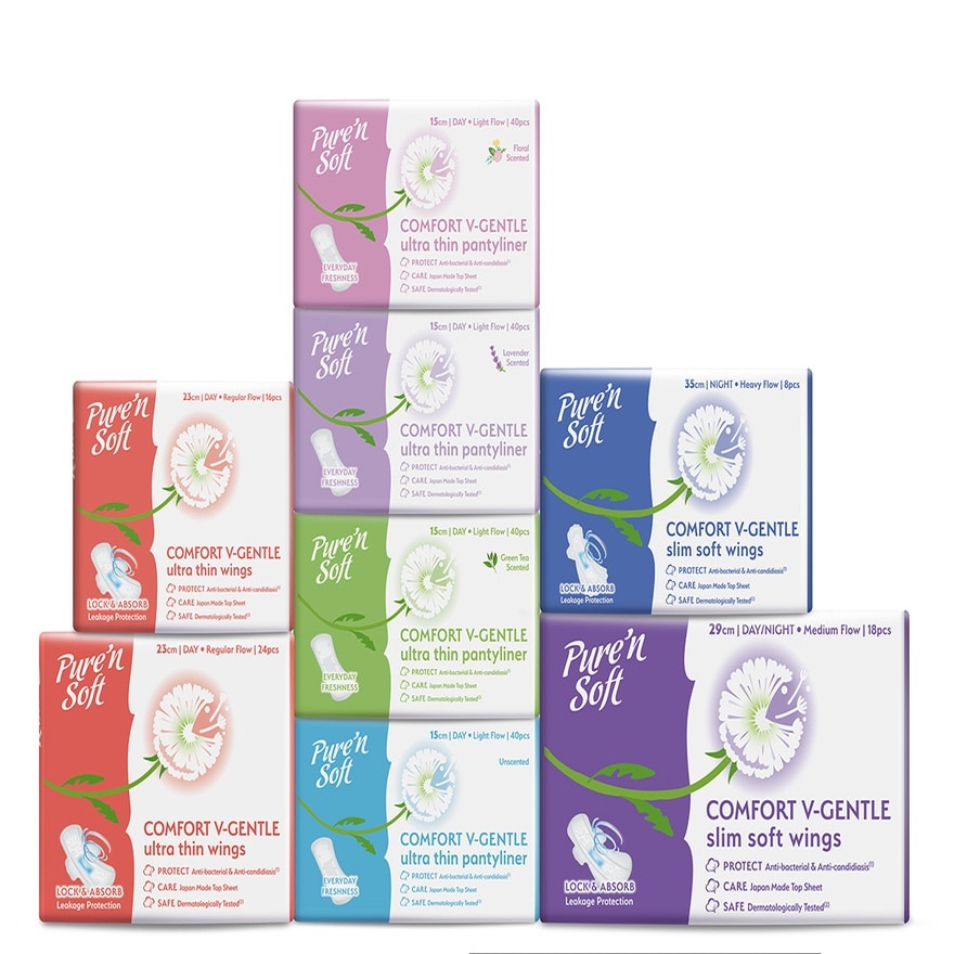 Ultra Thin Pantyliner Green Tea Scented 15cm 40's