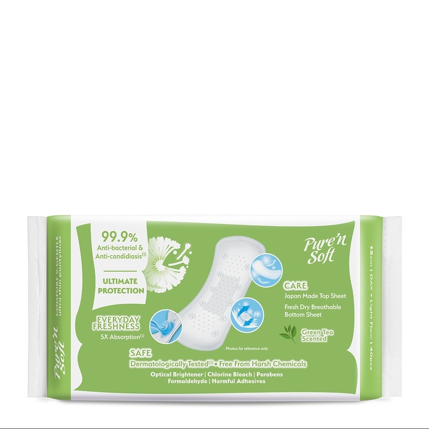 Ultra Thin Pantyliner Green Tea Scented 15cm 40's
