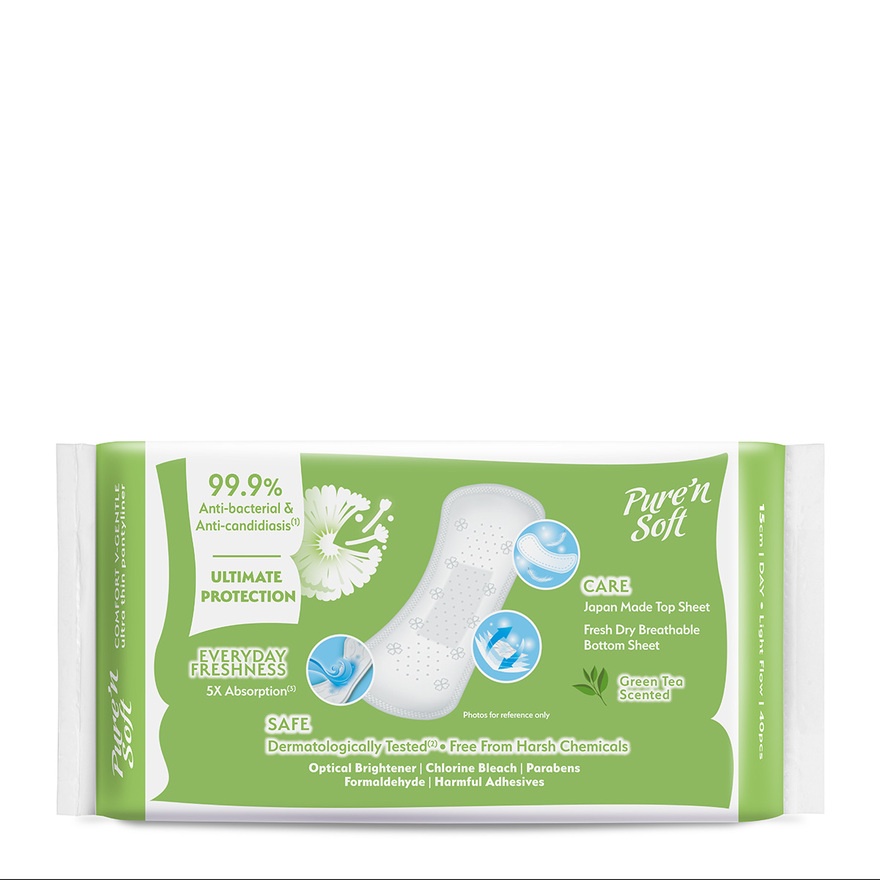 Ultra Thin Pantyliner Green Tea Scented 15cm 40's