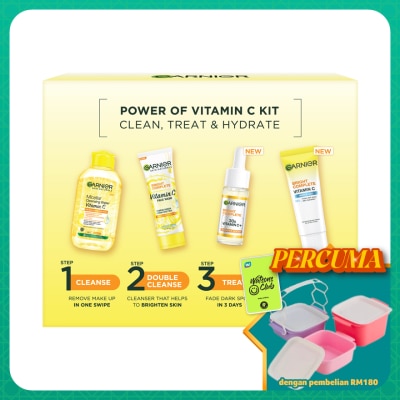 GARNIER - Bright Complete Vitamin C Regime Kit 1s