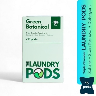 THE LAUNDRY PODS - Triple-Chamber Pods - Green Botanica (15s)