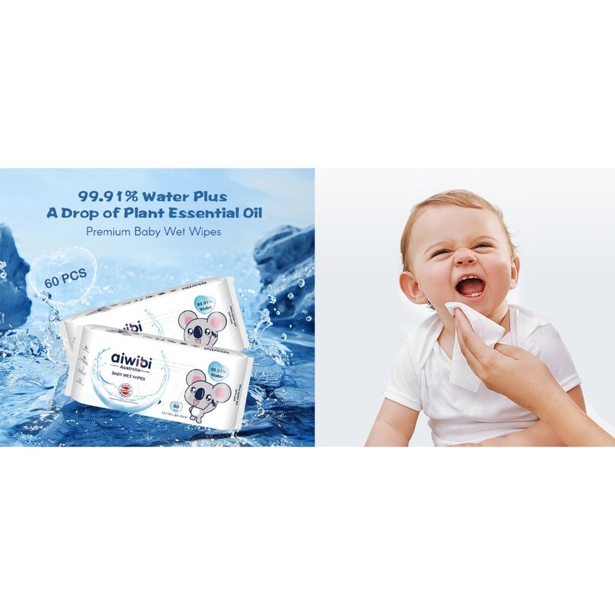 Baby 99.91% Pure Water Wipes 60's (1 Pack)