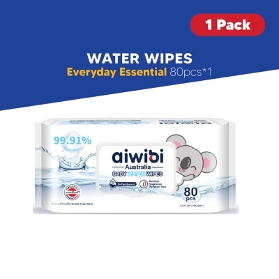 AIWIBI Baby 99.91% Pure Water Wipes (80's x 1Pack)