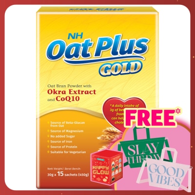 NH Oat Plus Gold - Oat Bran Powder with Okra Extract and CoQ10 30g x 15s