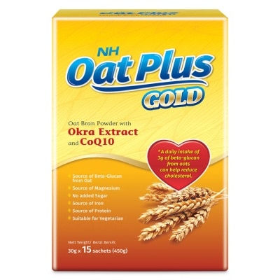 NH Oat Plus Gold - Oat Bran Powder with Okra Extract and CoQ10 30g x 15s