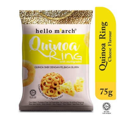 HELLO MARCH, Quinoa Ring Cheese Flavour 75g | Watsons Malaysia