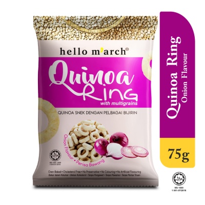 HELLO MARCH, Quinoa Ring Onion Flavour 75g | Watsons Malaysia