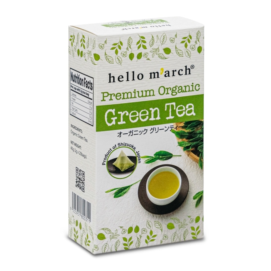 Premium Organic Green Tea 20 bags x 2g