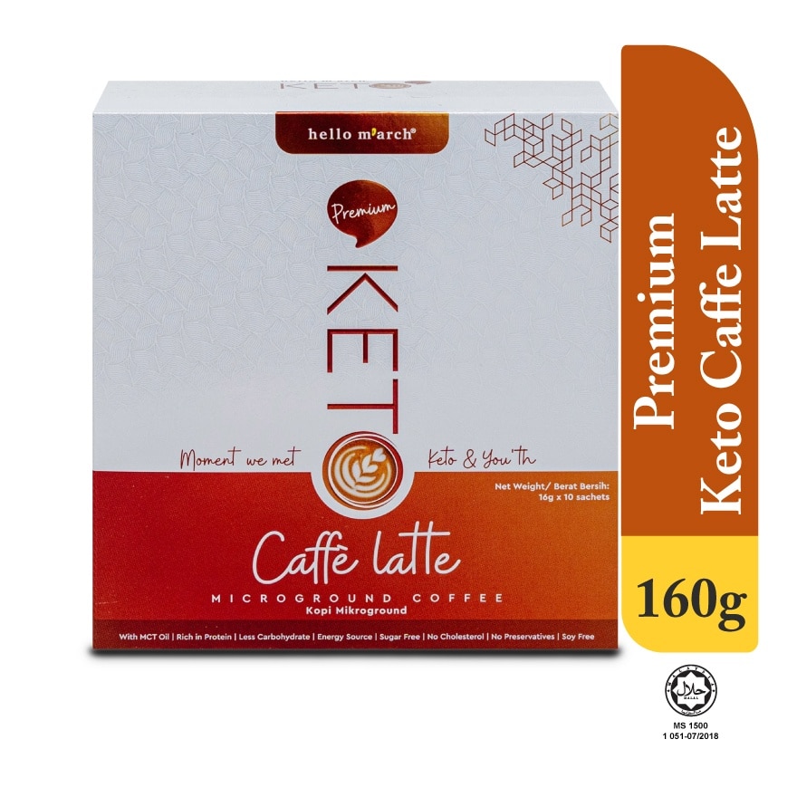 Keto Caffe Latte Microground Coffee 10 sachets x 16g