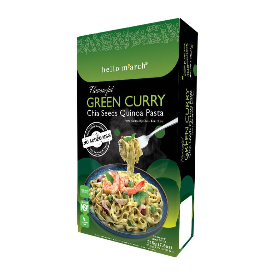 Flavourful Green Curry Chia Seeds Quinoa Pasta 215g