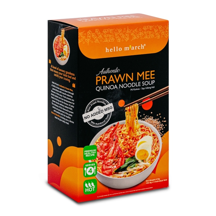 Authentic Prawn Mee Quinoa Noodle Soup 410g