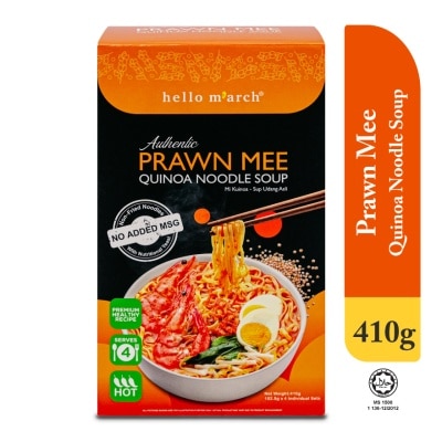 HELLO MARCH Authentic Prawn Mee Quinoa Noodle Soup 410g