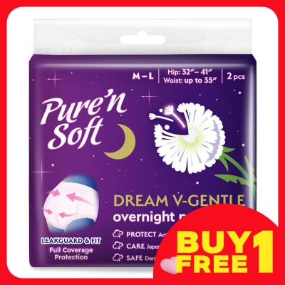 PURE'N SOFT Overnight Panties M-L SIZE 2S