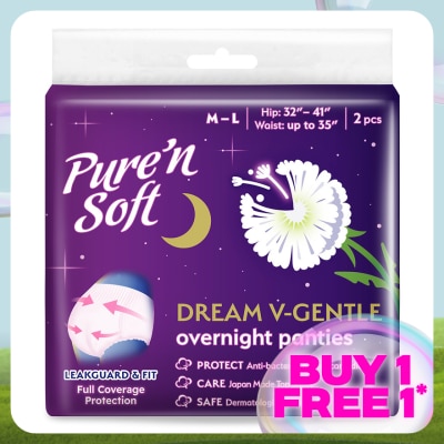 PURE'N SOFT Overnight Panties M-L SIZE 2S