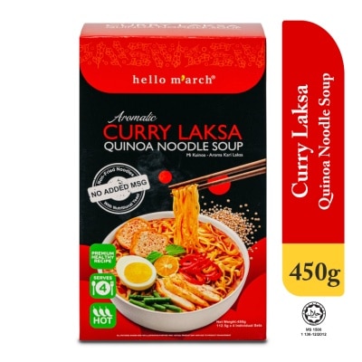 HELLO MARCH Aromatic Curry Laksa Quinoa Noodle Soup 410g